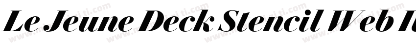 Le Jeune Deck Stencil Web Italic Un字体转换